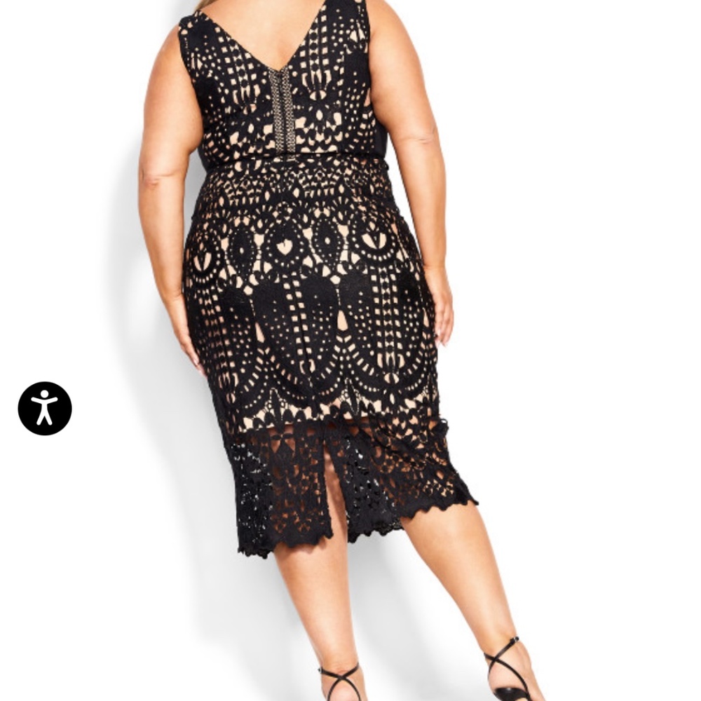 City Chic Black Dress Size 16